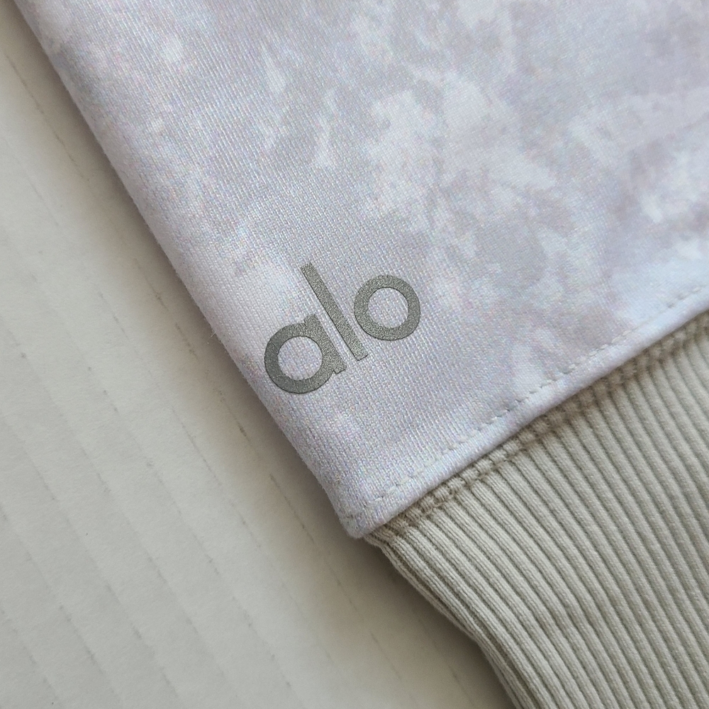 Alo Yoga High-Waist Goddess Legging Airbrush White/Dove Grey Colorblock Sz S - Picture 6 of 11
